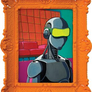 Tommy Paone, AK-2025, 46 X 56 cm, tecnica mista su tela, 2025